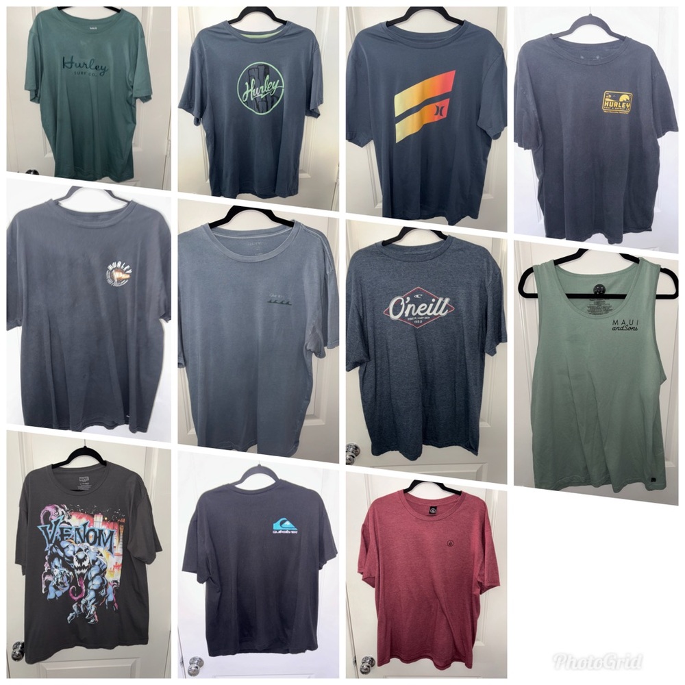 Men’s t-shirts and tank top Hurley Quicksilver Volcom O’Neill adult size XL
